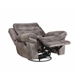 Pemberly Row Polyester Fabric Transitional Glider Recliner Gray