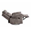 Pemberly Row Polyester Fabric Transitional Glider Recliner Gray