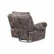 Pemberly Row Polyester Fabric Transitional Glider Recliner Gray