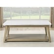 Pemberley Row Marble White Cocktail Table Rectangular with Casters 48