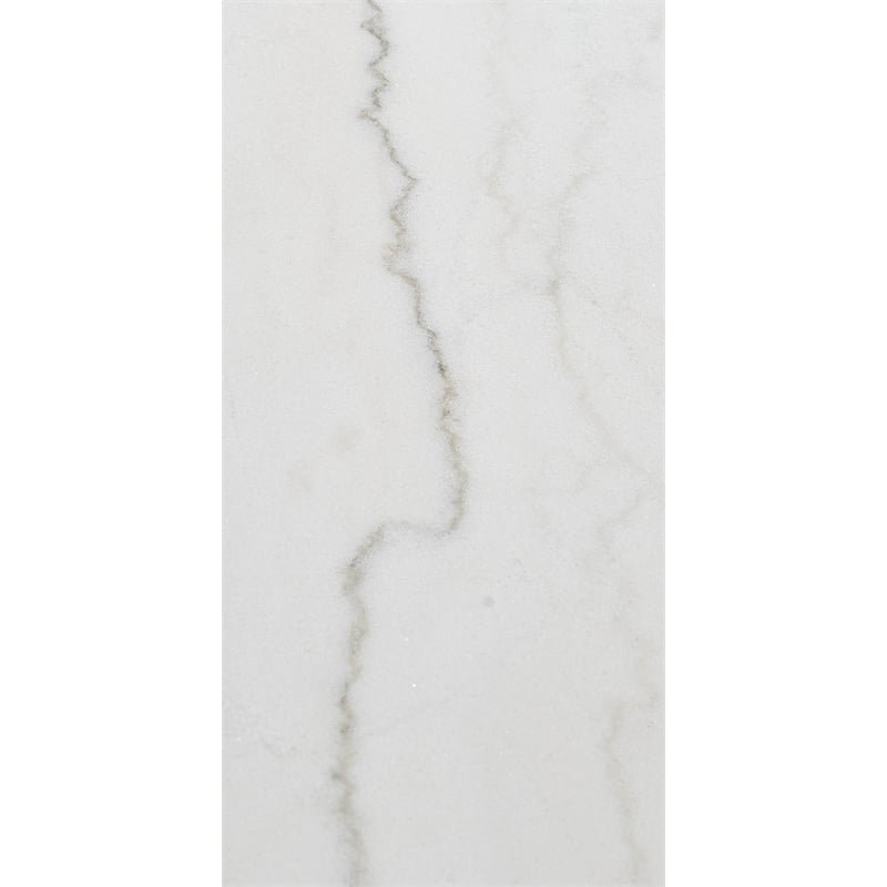 Pemberley Row Marble White Cocktail Table Rectangular with Casters 48