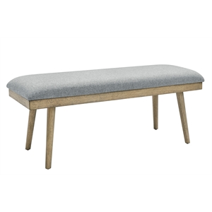 Pemberly Row Modern / Contemporary 20&quot Gray Polyester Dining Bench