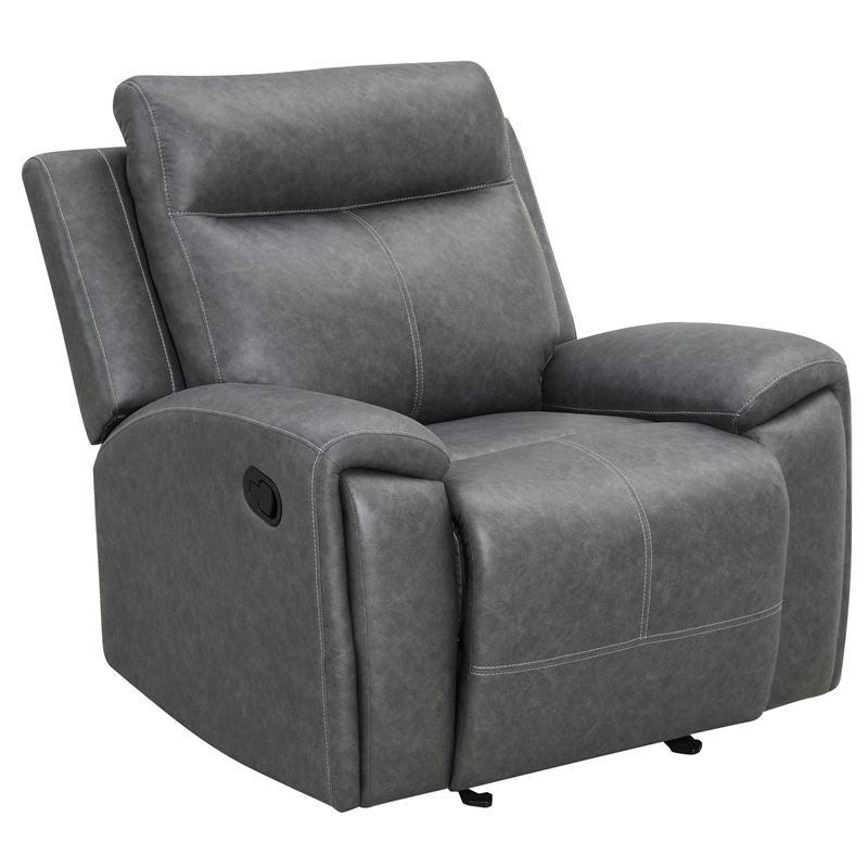 Pemberly Row Modern / Contemporary Manual Chair Gray with Glider