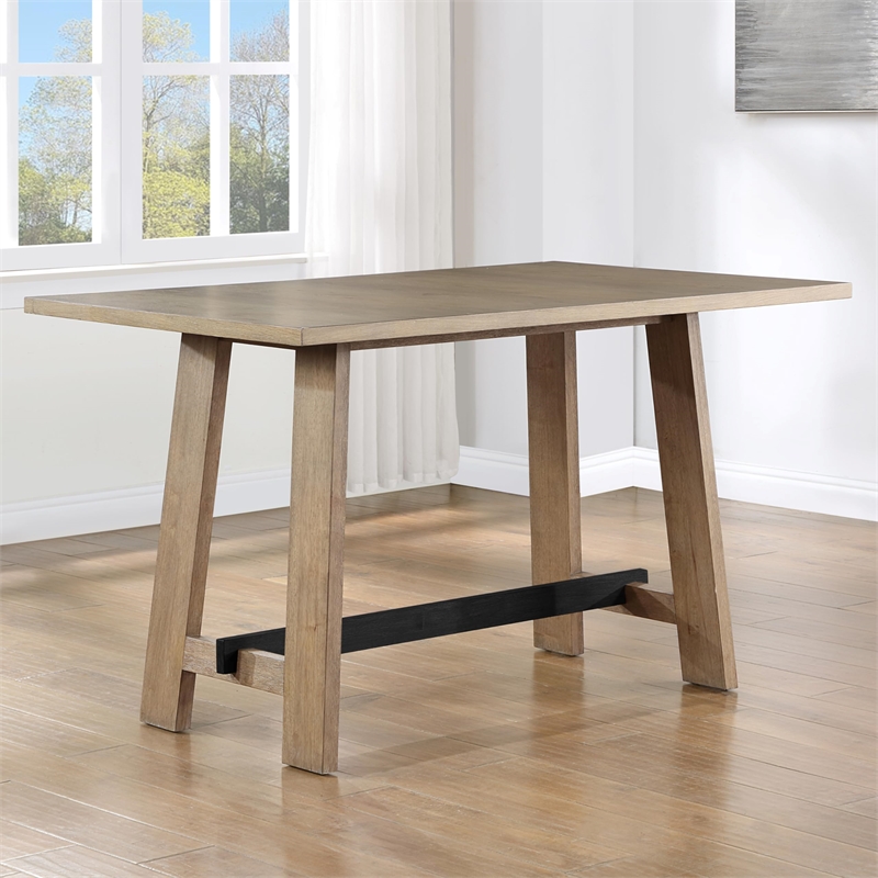 Pemberly Row Modern / Contemporary Counter Table in Brown/Black