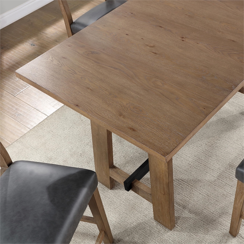 Pemberly Row Modern / Contemporary Counter Table in Brown/Black