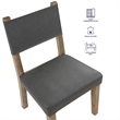 Pemberly Row Contemporary Side Chair Waxed Driftwood Finish in Brown