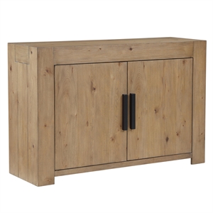 Pemberly Row Engineered Wood Contemporary 64&quot Server in Brown