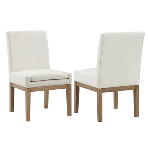 Pemberly Row Modern / Contemporary Upholstered Side Chair in White