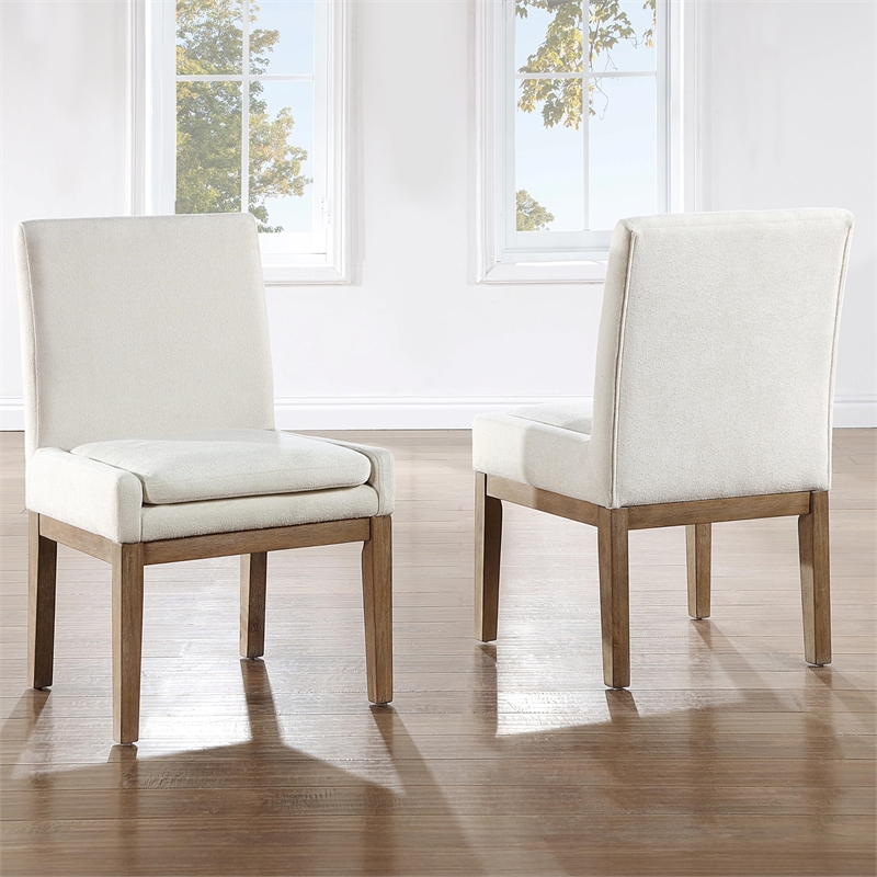 Pemberly Row Modern / Contemporary Upholstered Side Chair in White