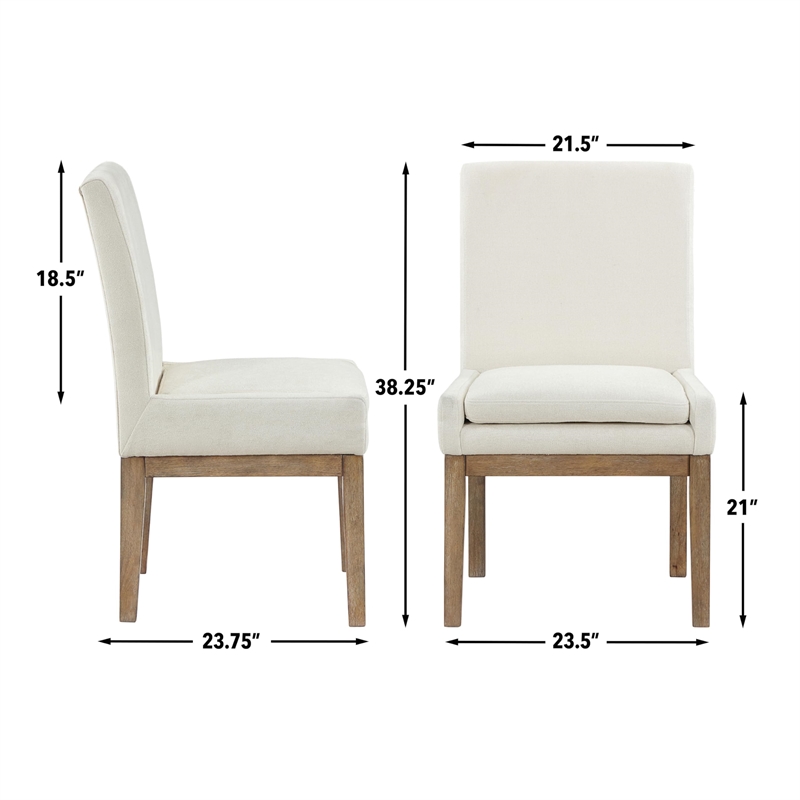 Pemberly Row Modern / Contemporary Upholstered Side Chair in White