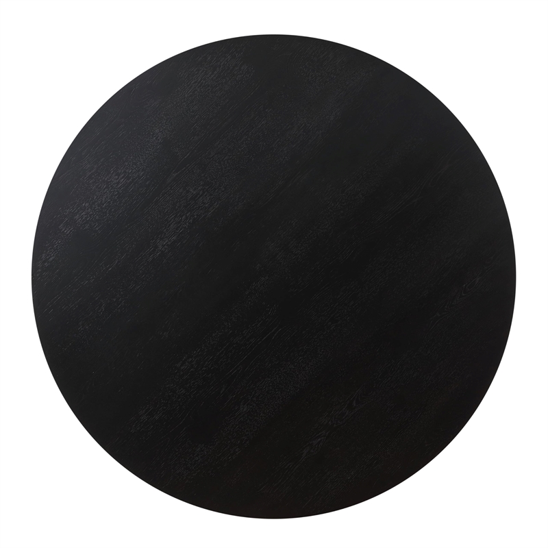 Pemberly Row Contemporary Black 7-piece Round Complete Dining Set