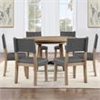 Pemberly Row Contemporary Brown 7-piece Round Complete Dining Set