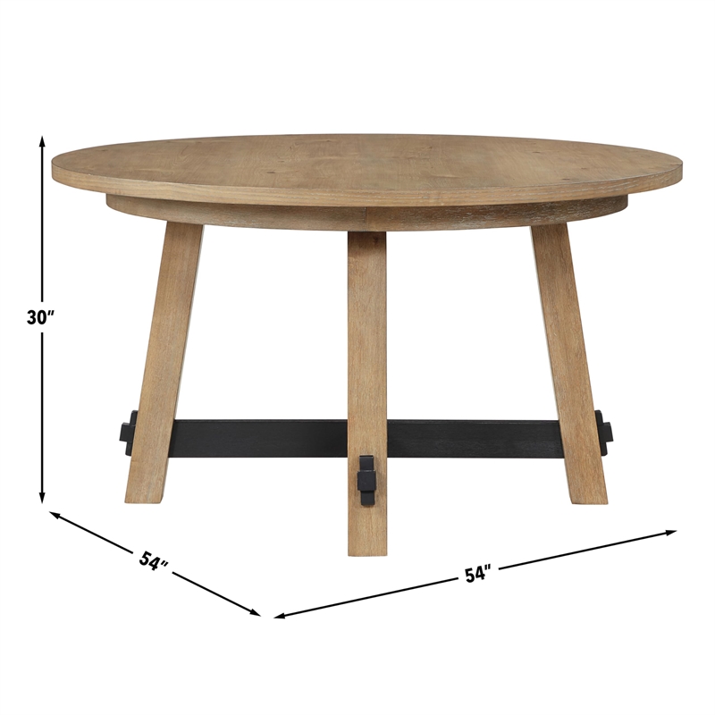 Pemberly Row Contemporary Brown 7-piece Round Complete Dining Set