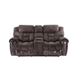 Pemberly Row Modern / Contemporary Power Console Loveseat in Brown