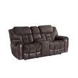 Pemberly Row Modern / Contemporary Power Console Loveseat in Brown
