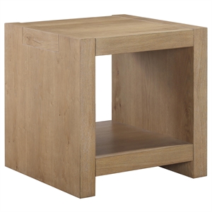 Pemberly Row Engineered Wood Contemporary End Table in Brown