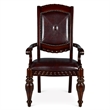 Pemberly Row Faux Leather Seating Contemporary 11 piece Dining Set in Brown