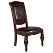 Pemberly Row Faux Leather Seating Contemporary 11 piece Dining Set in Brown