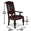 Pemberly Row Faux Leather Seating Contemporary 9 piece Dinng Set in Brown