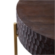 Pemberly Row Modern / Contemporary Round Cocktail Table in Brown