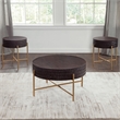 Pemberly Row Modern / Contemporary Round Cocktail Table in Brown