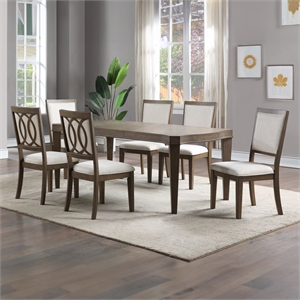 Pemberly Row Modern / Contemporary 5-piece Dining Table Set in Brown