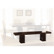 Pemberly Row Engineered Wood Contemporary Dining Bench in Brown