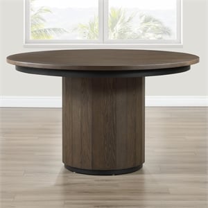 Pemberly Row Engineered Wood Contemporary Dining Table in Brown