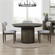 Pemberly Row Engineered Wood Contemporary Dining Table in Brown