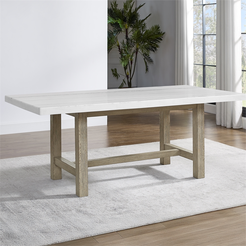 Pemberly Row Contemporary 5-piece Complete Dining Set in White