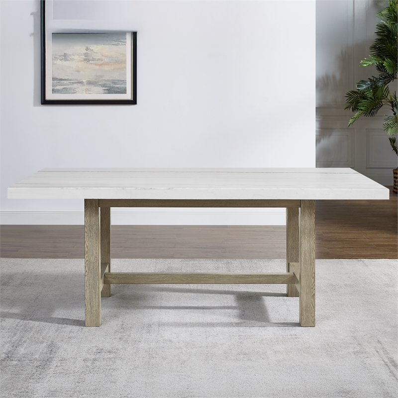 Pemberly Row Contemporary 5-piece Complete Dining Set in White