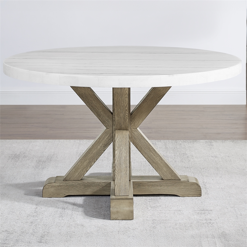 Pemberly Row Contemporary 5-piece Complete Dining Set in White