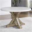 Pemberly Row Modern / Contemporary Round Dining Table in Brown