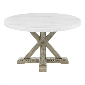 Pemberly Row Modern / Contemporary Round Dining Table in Brown