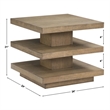 Pemberly Row Engineered Wood Contemporary End Table in Brown