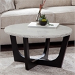 Pemberly Row Modern / Contemporary White Marble Top Cocktail Table