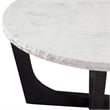 Pemberly Row Modern / Contemporary White Marble Top Cocktail Table