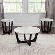 Pemberly Row Modern / Contemporary White Marble Top Cocktail Table