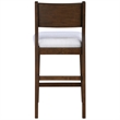 Pemberly Row Polyester Fabric Contemporary Counter Chair in Brown