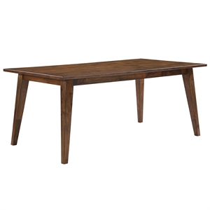 Pemberly Row Contemporary 72&quot Solid Wood Dining Table in Brown