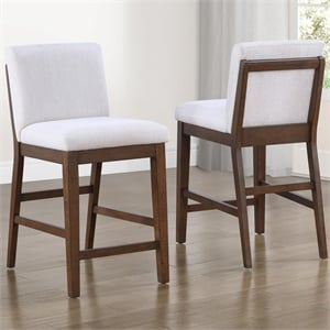 Pemberly Row Modern / Contemporary Upholstered Counter Chair in Gray