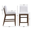 Pemberly Row Modern / Contemporary Upholstered Counter Chair in Gray