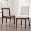 Pemberly Row Modern / Contemporary Upholstered Side Chair in Brown