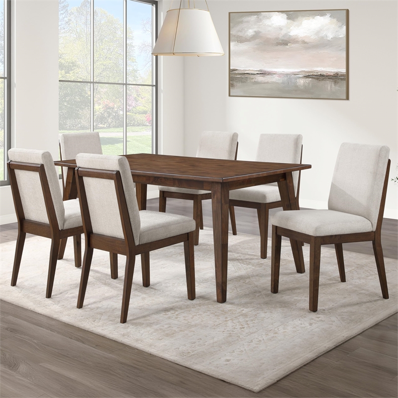 Pemberly Row Modern / Contemporary Upholstered Side Chair in Brown