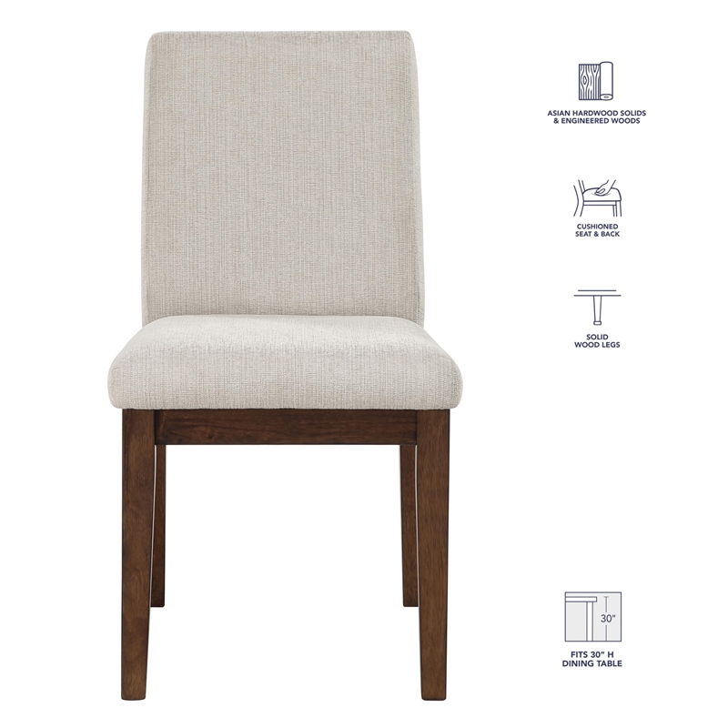 Pemberly Row Modern / Contemporary Upholstered Side Chair in Brown