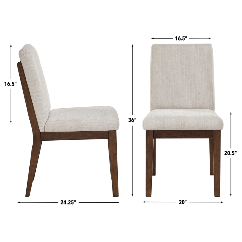 Pemberly Row Modern / Contemporary Upholstered Side Chair in Brown