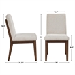 Pemberly Row Modern / Contemporary Upholstered Side Chair in Brown