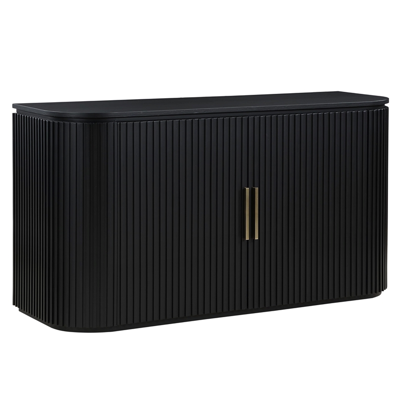 Pemberly Row Engineered Wood Modern / Contemporary Server in Black