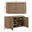 Pemberly Row Engineered Wood Modern / Contemporary Server in Brown