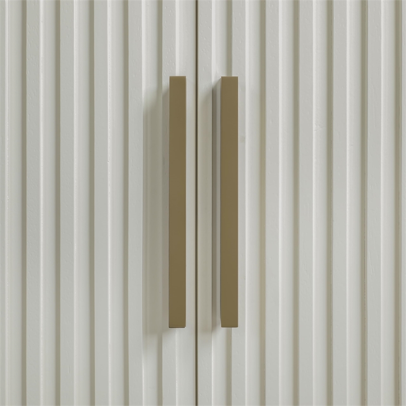 Pemberly Row Engineered Wood Contemporary Server in Ivory Finish